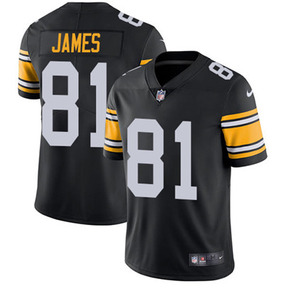 Personalized Steelers #81 Jesse James Black Alternate Men’s Stitched NFL Untouchable Limited Jersey