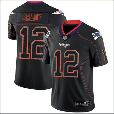 Personalized Patriots 12 Tom Brady Black Shadow Legend Limited Jersey