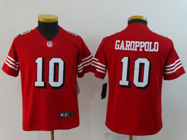 Personalized Youth 49ers 40 Jimmy Garoppolo Red Youth 2018 Untouchable Limited Jersey