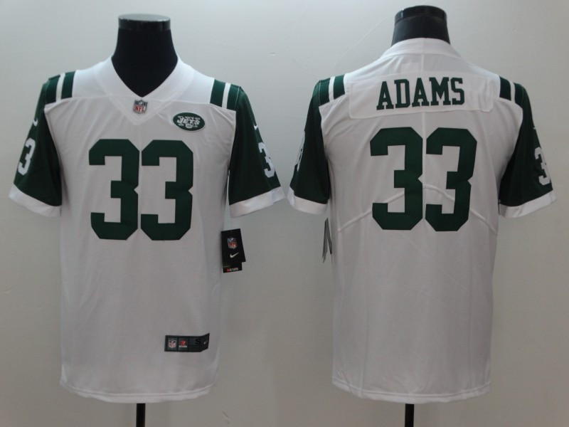 Personalized Jets 33 Jamal Adams White Untouchable Limited Jersey