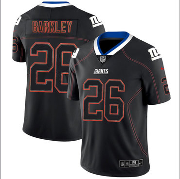 Personalized Giants 26 Saquon Barkley Black Shadow Legend Limited Jersey