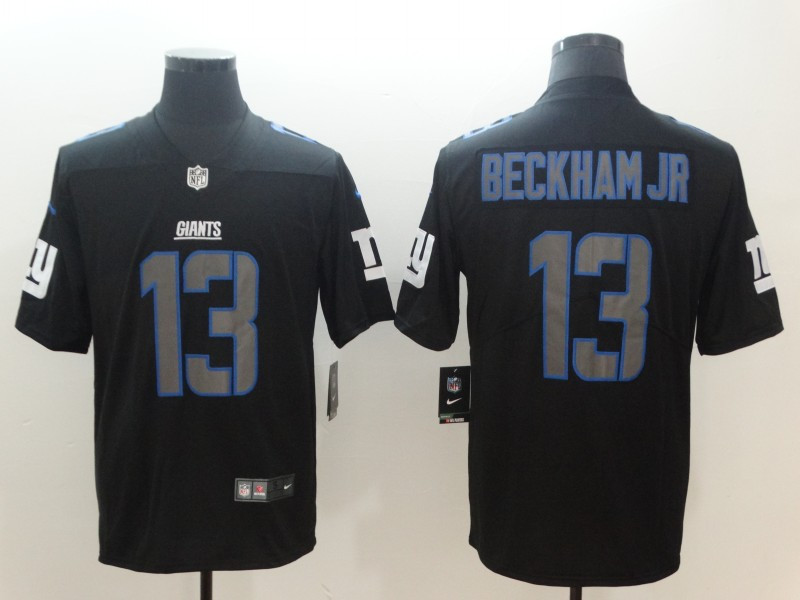 Personalized Giants 13 Odell Beckham Jr Black Impact Limited Jersey