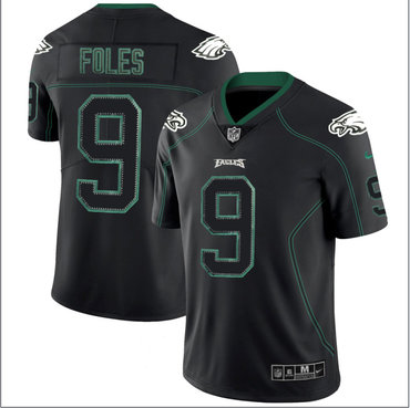 Personalized Eagles 9 Nick Foles Black Shadow Legend Limited Jersey
