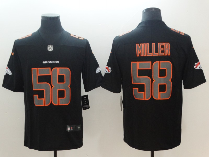 Personalized Broncos 58 Von Miller Black Impact Limited Jersey
