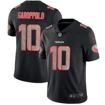 Personalized 49ers 10 Jimmy Garoppolo Black Impact Limited Jersey