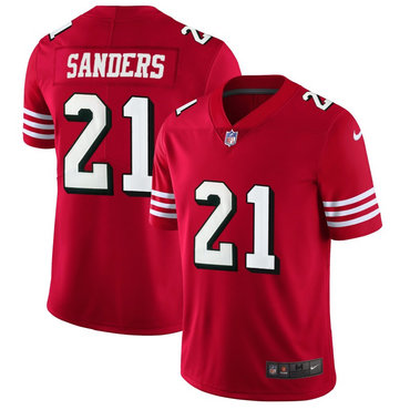 Personalized 49ers 21 Deion Sanders Red 2018 Untouchable Limited Jersey