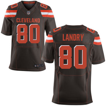 Personalized Browns 80 Jarvis Landry Brown Elite Jersey