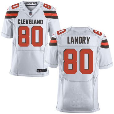 Personalized Browns 80 Jarvis Landry White Elite Jersey