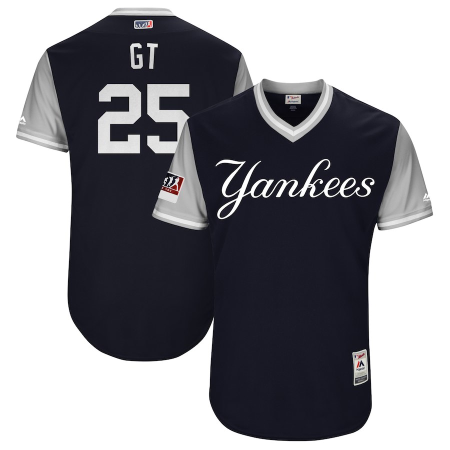 Personalized Yankees 25 Gleyber Torres Navy 2018 Players’ Weekend Authentic Team Jersey