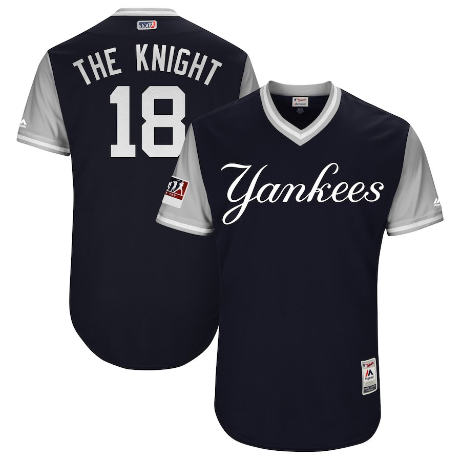 Personalized Yankees 18 Didi Gregorius The Knight Navy 2018 Players’ Weekend Authentic Team Jersey