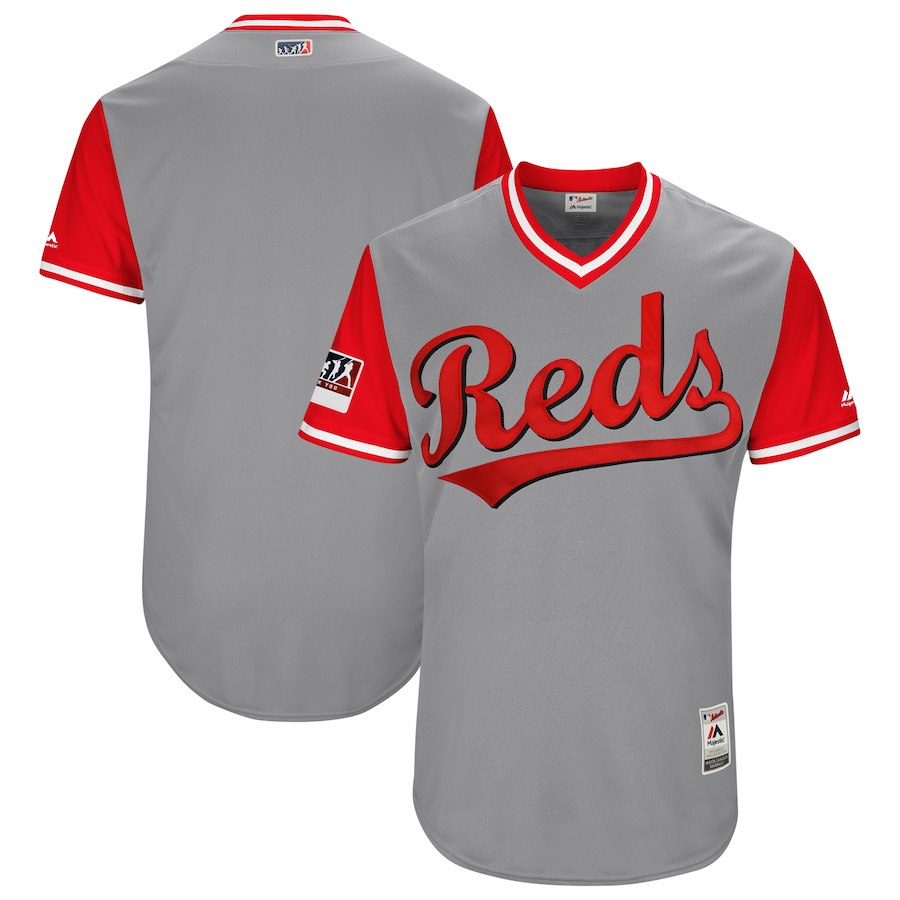 Personalized Reds Gray 2018 Players’ Weekend Authentic Team Jersey