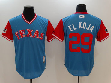 Personalized Rangers 29 Adrian Beltre El Koja Light Blue 2018 Players’ Weekend Authentic Team Jersey