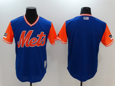 Personalized Mets Royal 2018 Players’ Weekend Authentic Team Jersey