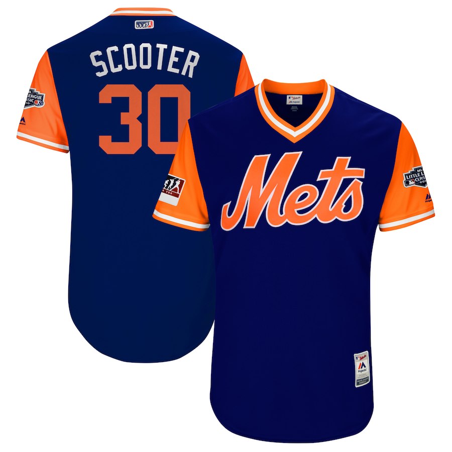 Personalized Mets 30 Michael Conforto Scooter Royal 2018 Players’ Weekend Authentic Team Jersey