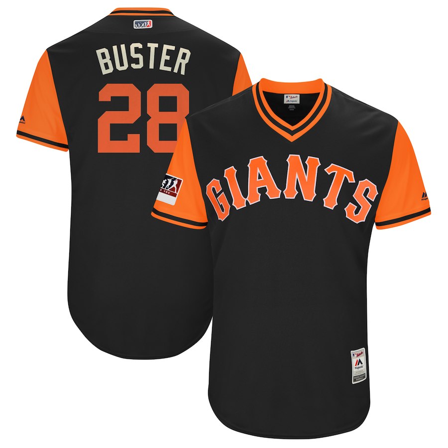 Personalized Giants 28 Buster Posey Buster Black 2018 Players’ Weekend Authentic Team Jersey