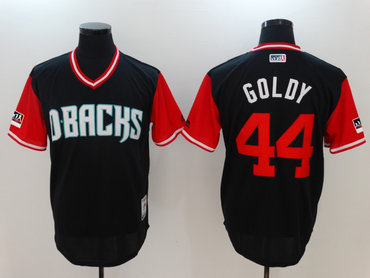Personalized Diamondbacks 44 Paul Goldschmidt Goldy Black 2018 Players’ Weekend Authentic Team Jersey