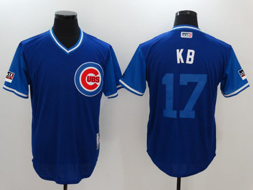 Personalized Cubs 17 Kris Bryant KB Royal 2018 Players’ Weekend Authentic Team Jersey