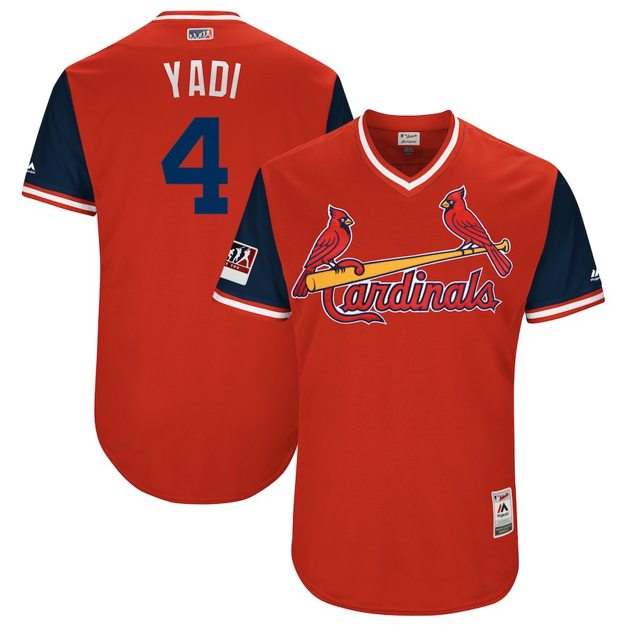 Personalized Cardinals 4 Yadier Molina Yadi Red 2018 Players’ Weekend Authentic Team Jersey