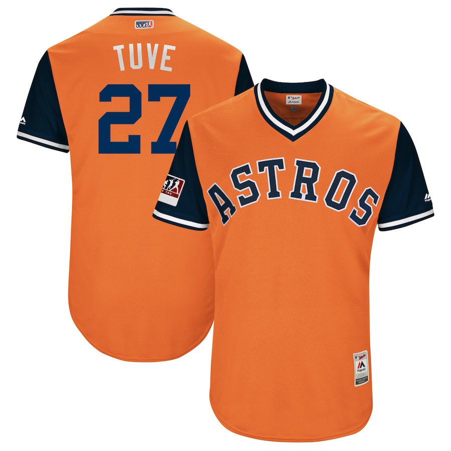 Personalized Astros 27 Jose Altuve Tuve Orange 2018 Players’ Weekend Authentic Team Jersey