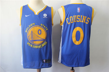 Personalized Warriors 0 DeMarcus Cousins Royal Swingman Jersey