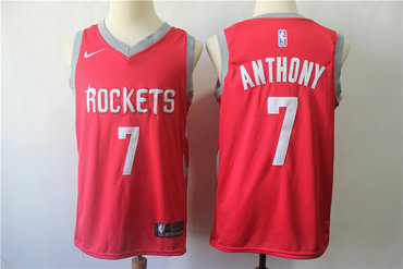 Personalized Rockets 7 Carmelo Anthony Red Swingman Jersey