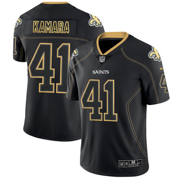 Personalized Saints 41 Alvin Kamara Black Shadow Legend Limited Jersey