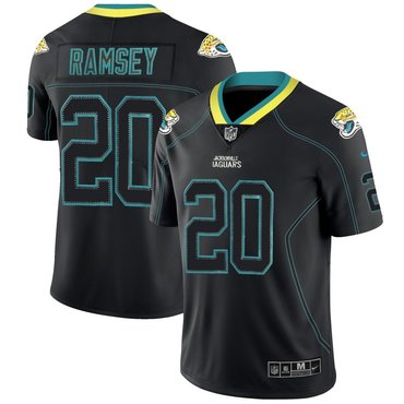 Personalized Jaguars 20 Jalen Ramsey Black Shadow Legend Limited Jersey