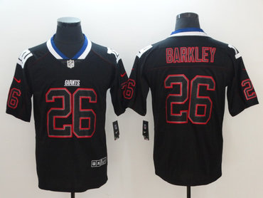 Personalized Giants 26 Saquon Barkley Black Shadow Legend Limited Jersey
