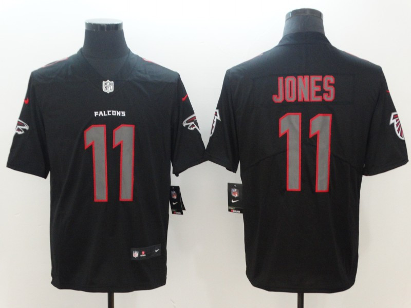 Personalized Falcons 11 Julio Jones Black Impact Limited Jersey
