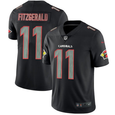 Personalized Cardinals 11 Larry Fitzgerald Black Impact Limited Jersey