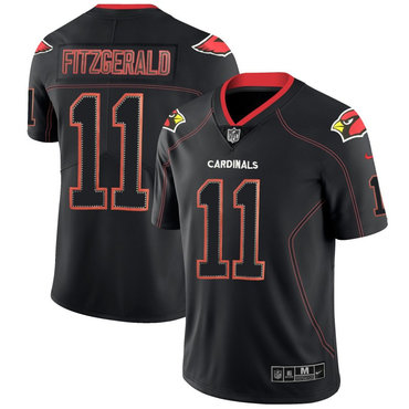 Personalized Cardinals 11 Larry Fitzgerald Black Shadow Legend Limited Jersey