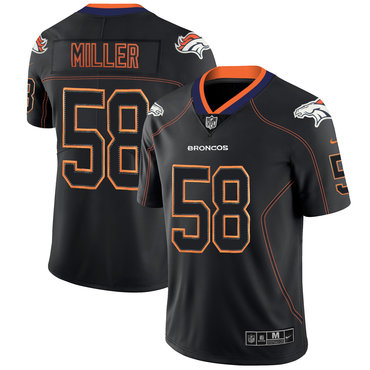 Personalized Broncos 58 Von Miller Black Shadow Legend Limited Jersey