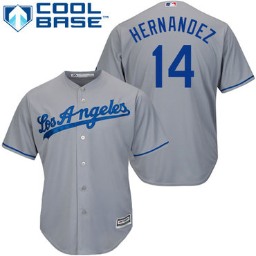 Personalized Youth Los Angeles Dodgers #14 Enrique Hernandez Gray Stitched MLB Jersey