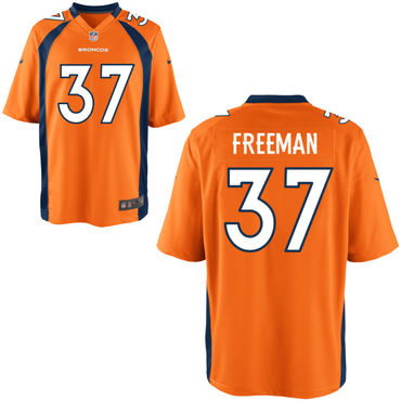 Personalized Broncos 37 Royce Freeman Orange Elite Jersey