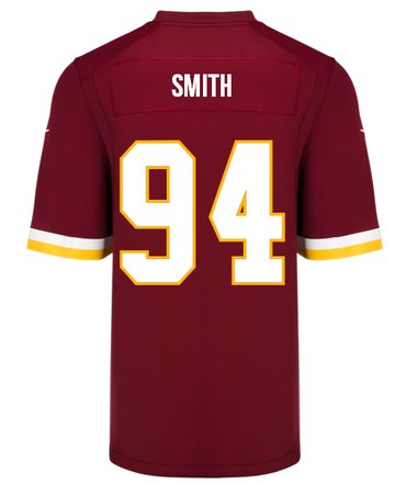 Personalized Washington Redskins Men #94 Preston Smith Burgundy Red Elite Jersey