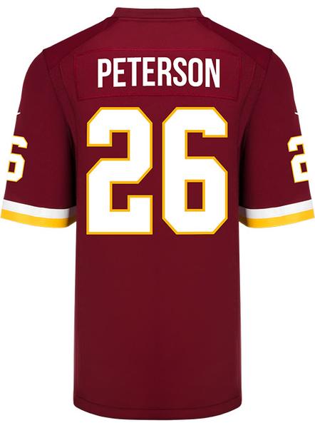 Personalized Washington Redskins Men #26 Adrian Peterson Elite Burgundy Red Jersey