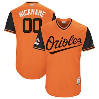 Personalized Men’s Baltimore Orioles Majestic Orange 2018 Players’ Weekend Authentic Flex Base Jersey