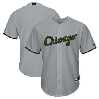 Personalized Men’s Chicago White Sox Majestic Gray 2018 Memorial Day Cool Base Team Jersey