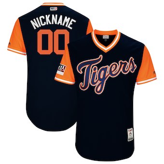 Personalized Men’s Detroit Tigers Majestic Navy 2018 Players’ Weekend Authentic Flex Base Jersey