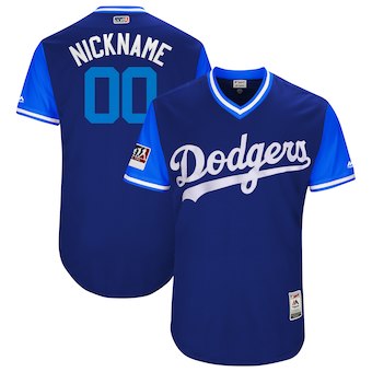 Personalized Men’s Los Angeles Dodgers Majestic Navy 2017 Players Weekend Authentic Team Jersey