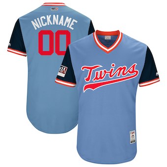 Personalized Men’s Minnesota Twins Majestic Light Blue 2018 Players’ Weekend Authentic Flex Base Jersey