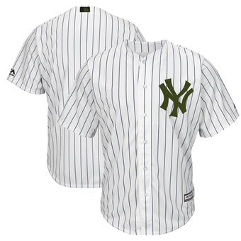 Personalized Men’s New York Yankees Majestic White 2018 Memorial Day Cool Base Team Jersey
