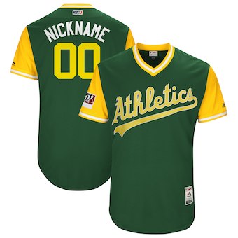 Personalized Men’s Oakland Athletics Majestic Green 2018 Players’ Weekend Authentic Flex Base Jersey