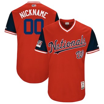 Personalized Men’s Washington Nationals Majestic Red 2018 Players’ Weekend Authentic Flex Base Jersey