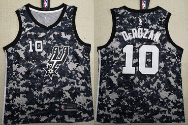 Personalized Spurs 10 DeMar DeRozan Camo 2018-19 Swingman Jersey