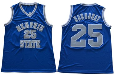 Personalized Tigers #25 Penny Hardaway Blue Basketball Stitched NCAA Jersey