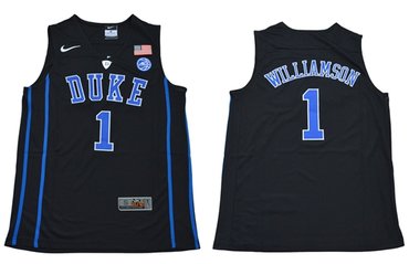 Personalized Blue Devils #1 Zion Williamson Black Basketball Elite Stitched NCAA Jersey