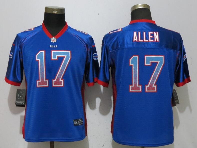 Personalized Women Bills 17 Josh Allen Blue Women Drift Fashion Jersey
