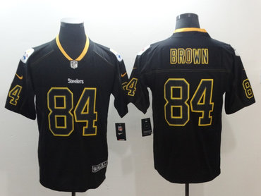 Personalized Steelers 84 Antonio Brown Black Shadow Legend Limited Jersey