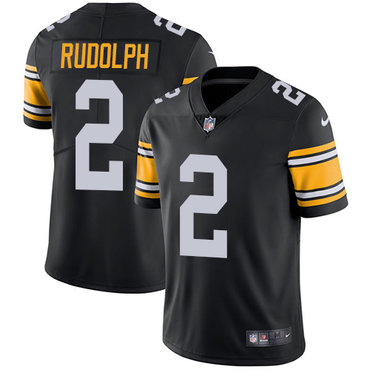 Personalized Steelers #2 Mason Rudolph Black Alternate Men’s Stitched NFL Untouchable Limited Jersey